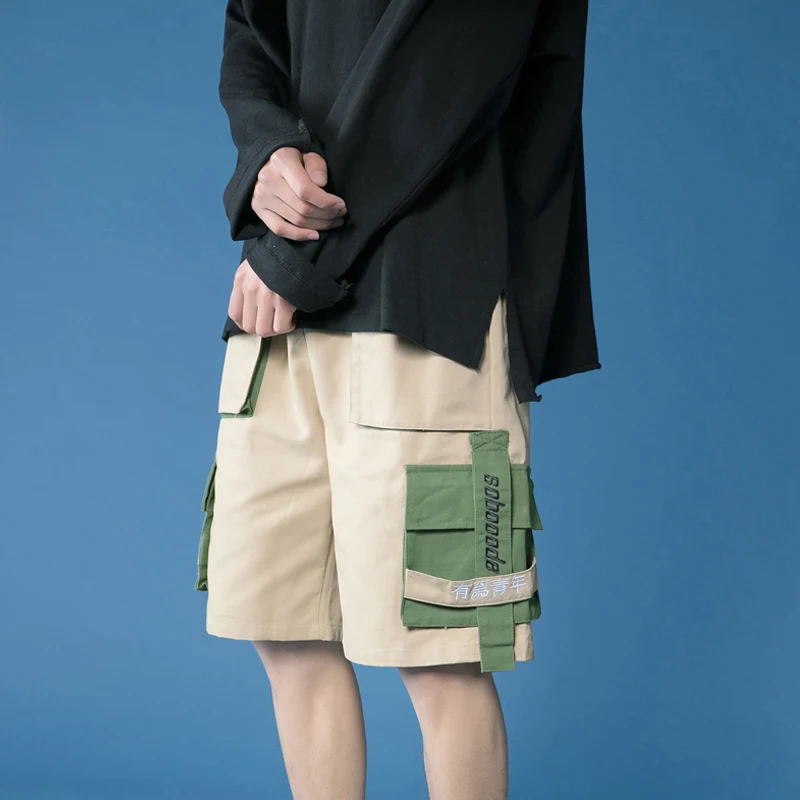 Summer Hot Men's Military Cargo Shorts Multi-Pocket Casual Harajuku Jogging Streetwear Shorts Straight Wide Leg Hip-hop Shorts