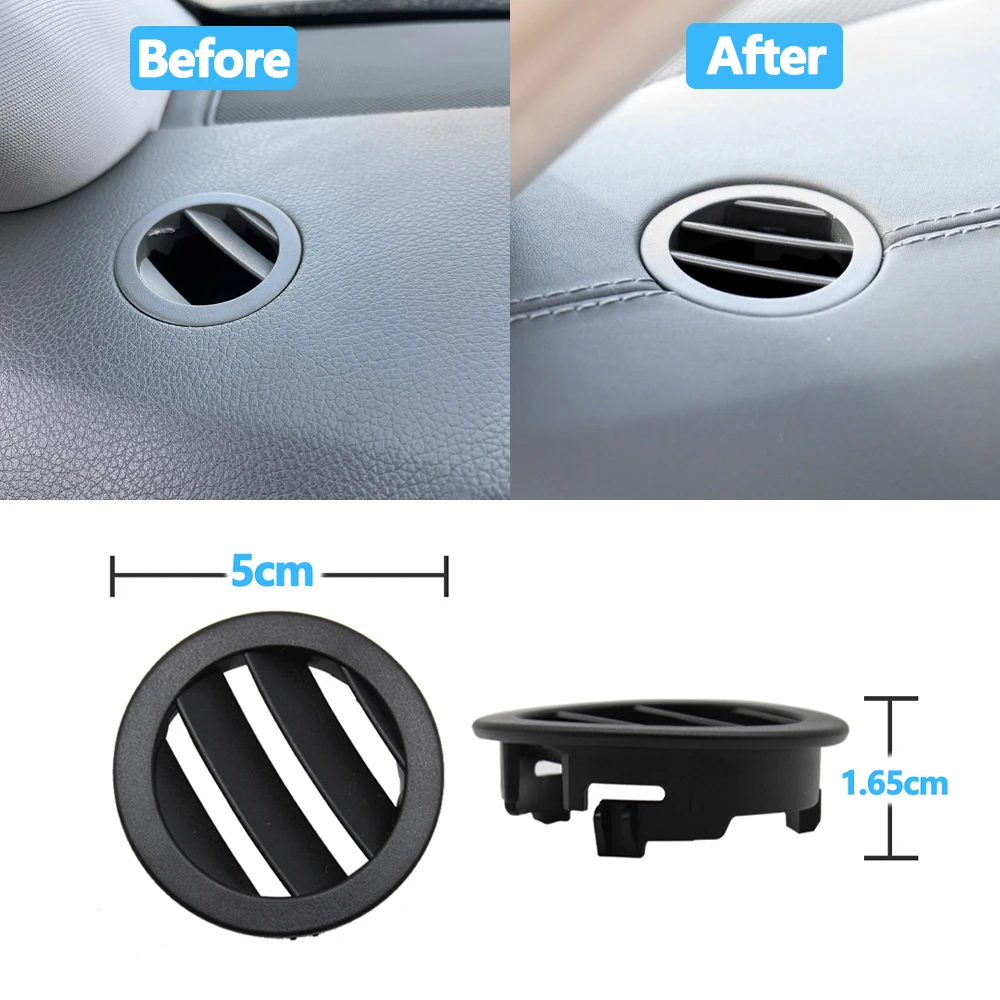 대시보드 콘솔 에어컨 AC 벤트 그릴, 메르세데스 벤츠 E 클래스 W212 E200 E300 E350 E550 용 소형 원형 패널 커버