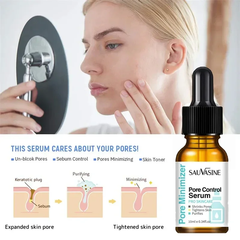 Facial serum facial essence Pore shrinking serum face removing large pores tightening repairing facial pore minimizing essence skin care beauty