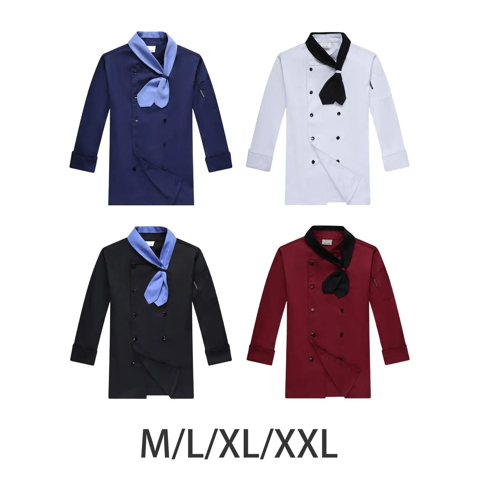 

Chef Coat Cook Clothes Unisex Baking Cook Wear Chef Jackets for cafe Industry Hotel