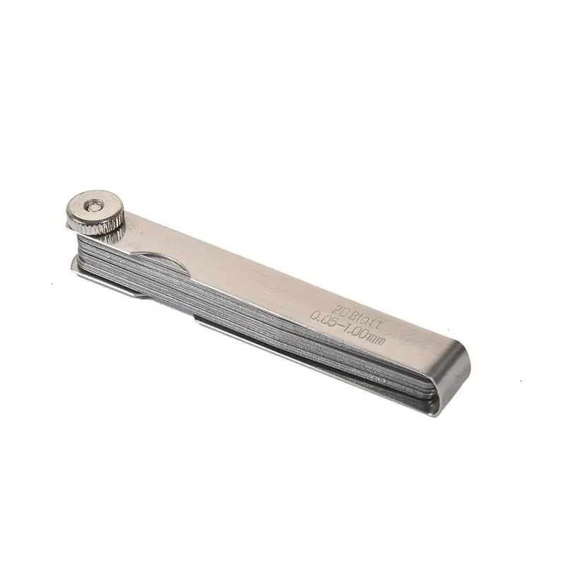Metric Feeler Gauge 17/20 Blades Set Tappet Gap Measure Tool Range 0.02/0.05mm Valve Motorcycle Measurement