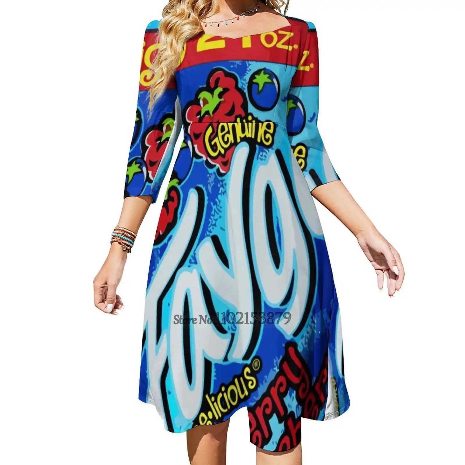

Faygo Raspberry Blueberry Square Neck Dress Back Lacing Backless Dress Elegant Beach Party Dress Korean Faygo Raspberry