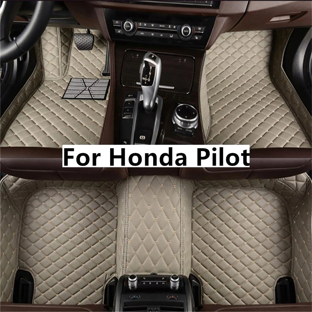 

Solid Color Diamond Custom Car Floor Mats For Honda Pilot 2019 Years Auto Carpets Foot Coche Accessories