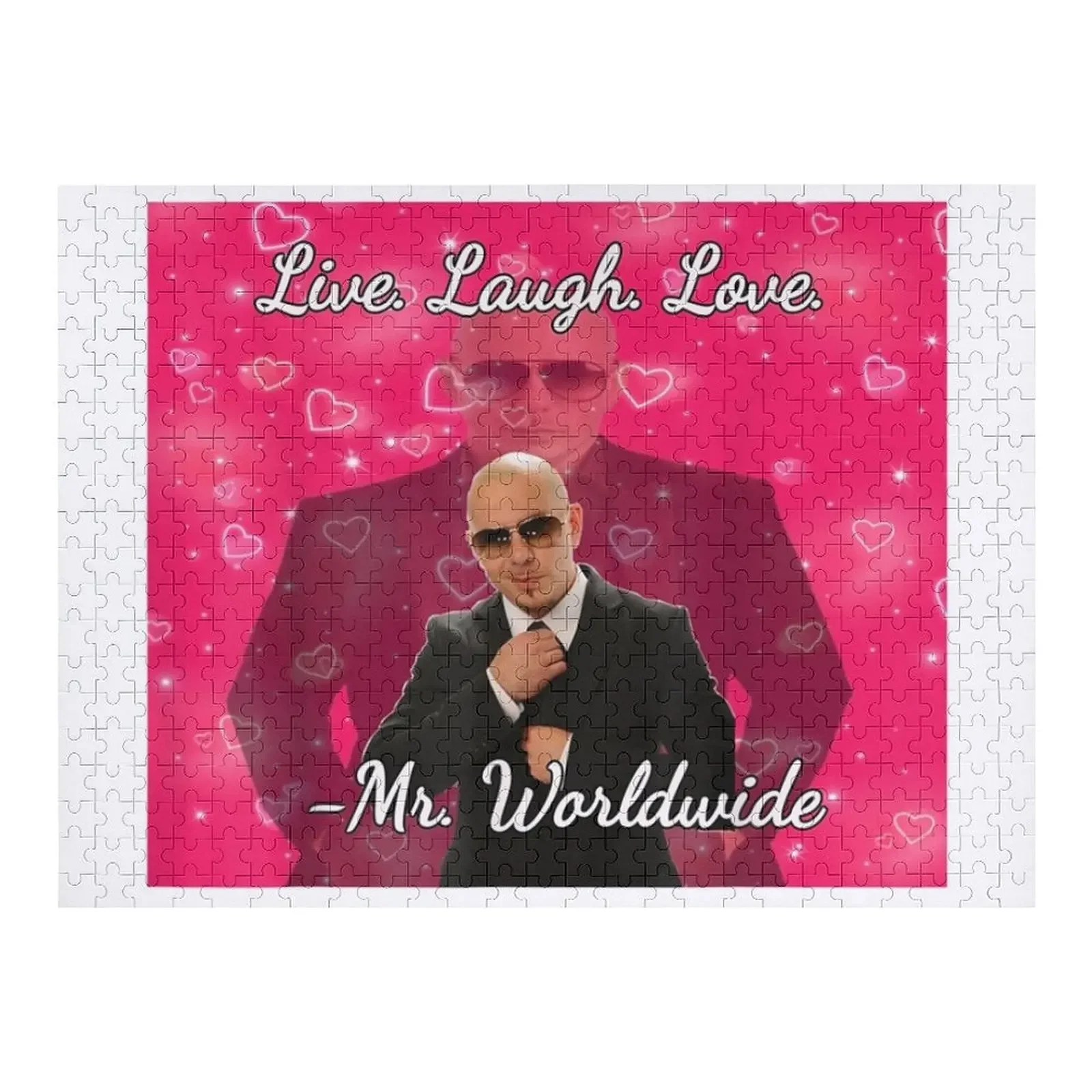 Mr Worldwide Pitbull Valentine Jigsaw Puzzle Custom Child Gift Wooden Adults Personalized Kids Gifts Personalized Name Puzzle