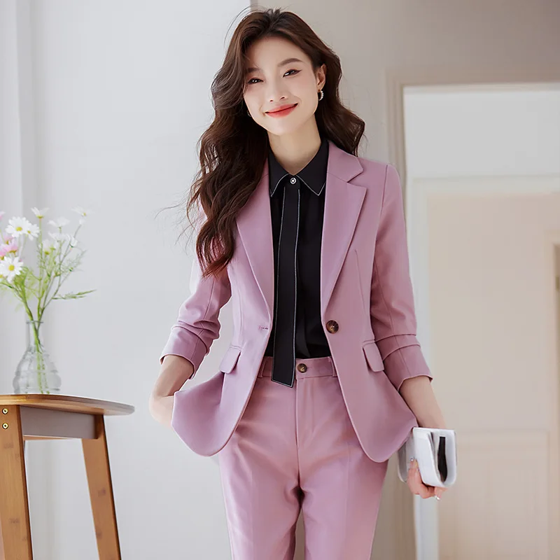 

Spring 2023 Long Sleeve Business Women's Clothing Business Style Small Suit Jacket Formal Wear Slim Fit Fashion Suit