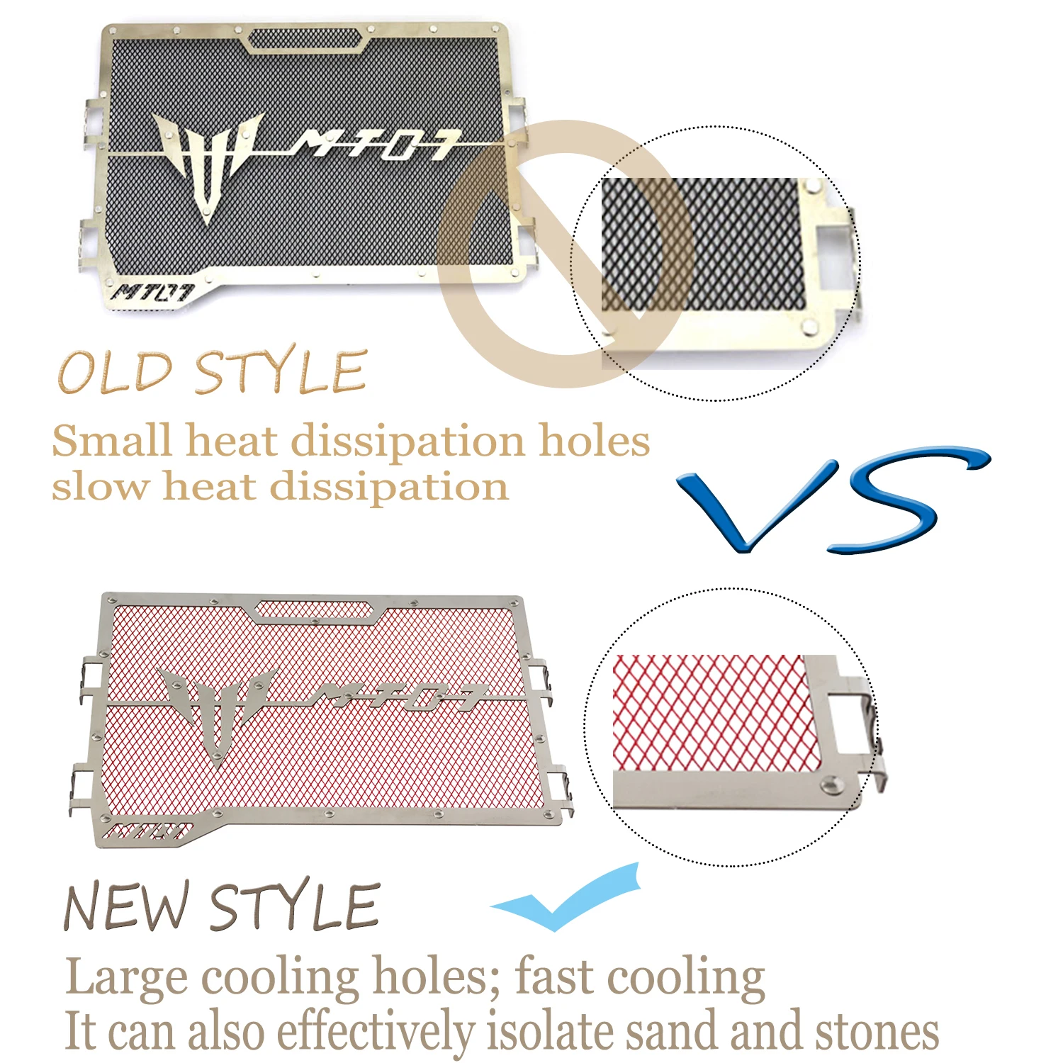 Griglia Protezione Radiatore Per Moto Yamaha MT-07 2018-2023 - In Alluminio CNC, Antiruggine - Foto 13