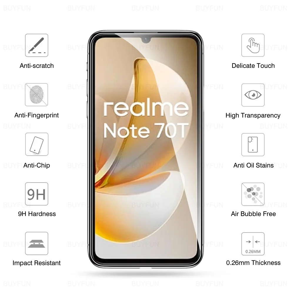 Premium Tempered Glass Screen Protector for Realme Phones - 2025 Edition