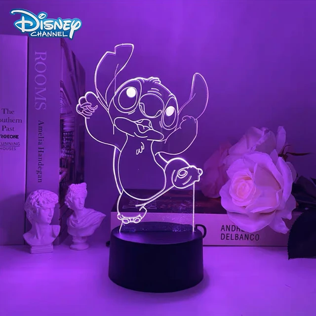 Disney Lilo & Stitch Led Light Figures Star Baby Usb Colorful Touch