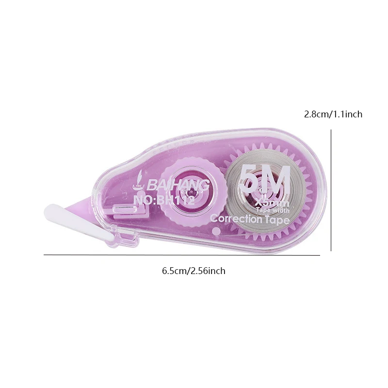 6 Pieces/Set White Out Correction Tape Multiple Color Student Kawaii Error Correction Erasers Student School Stationery Supplies correction tape