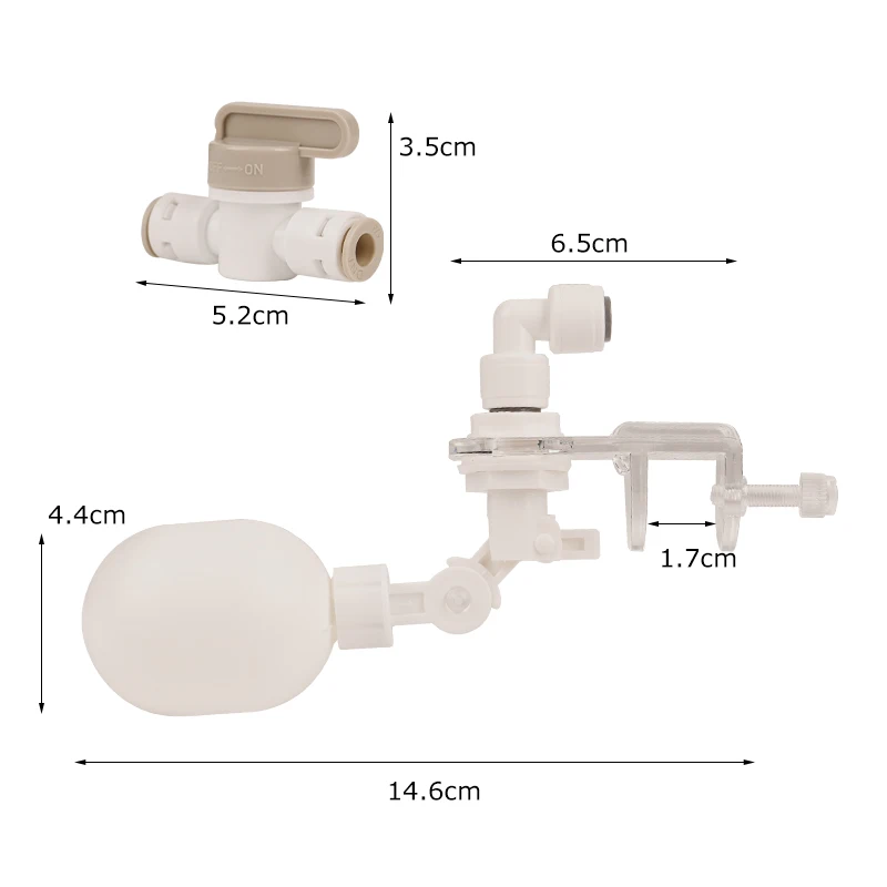 Auto Aquarium Water Changer Kit Power Free Fish Tank Float Ball Valve Type Auto Water Filler Level Controller 1/4 Inch