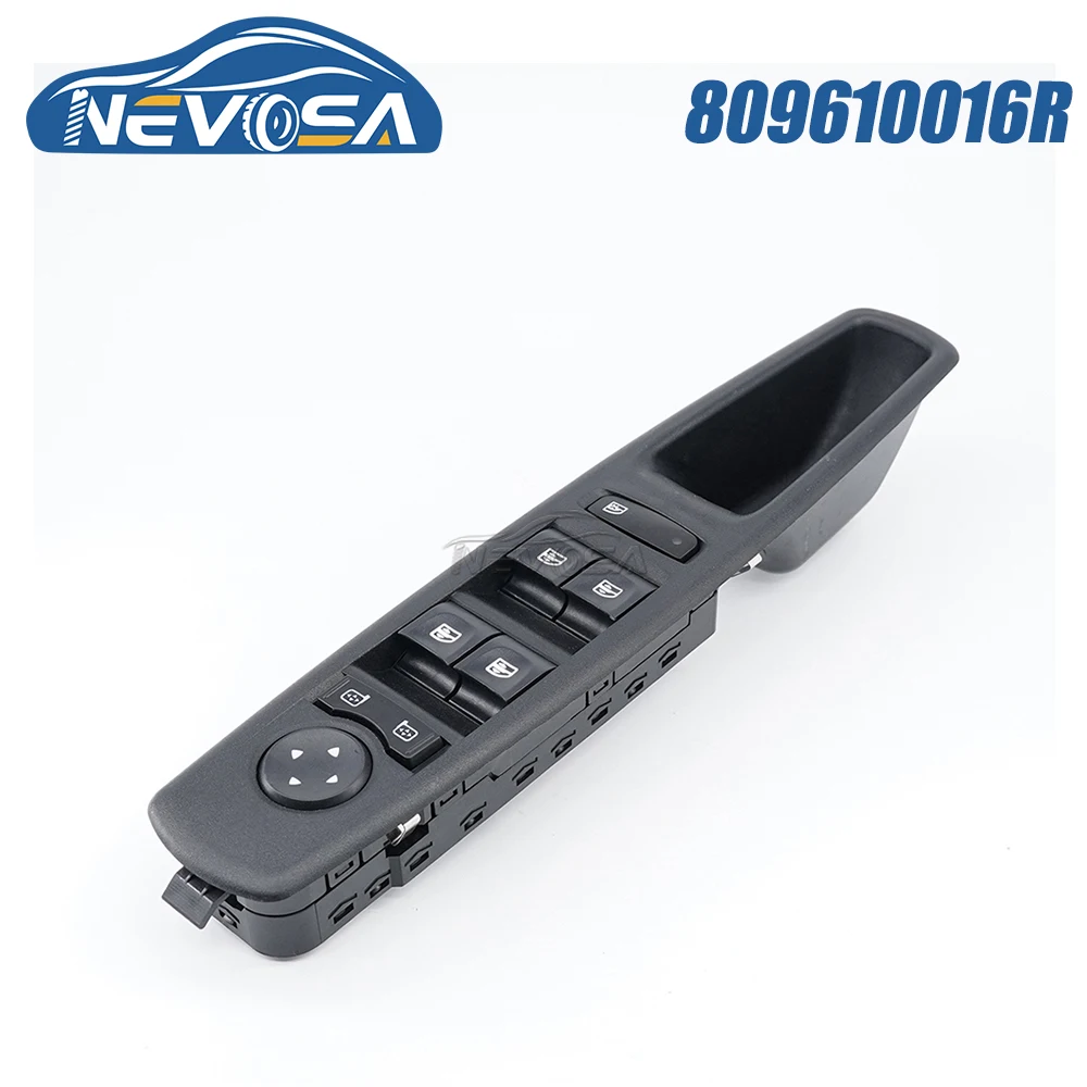 NEVOSA 809610016R For Renault Megane MK3 2008 2009 2010 2016 Driver Power Window Lifter Control Switch Master Button 80961-0016R sorghum 25411 2s700 electric power window lifter master switch button car parts for nissan pickup d22 ka24 1997 2016 254112s700