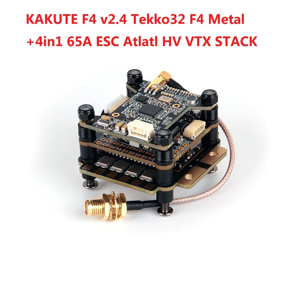 

HolyBro Kakute F4 V2.4 Stack MPU6000 F4 Flight Controller Tekko32 F4 50A /60A/65A 4in1 ESC-Atlatl HV V2 VTX for FPV Drone