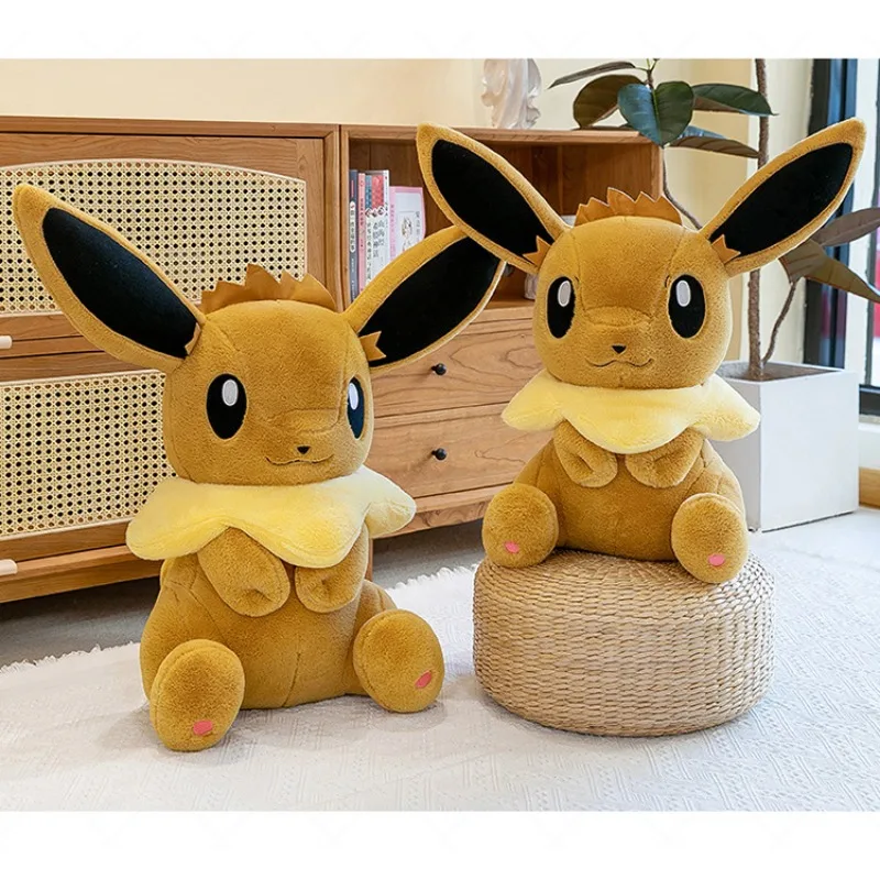 

Плюшевые игрушки Pokemon Eevee, мультяшная милая детская мягкая набивная Подушка для сна, подарок на день рождения для мальчиков и девочек