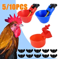 Chicken Drinking Cup Automatic Drinker Chicken Feeder Plastic Poultry Waterer Drinking Water Feeder for Chicks Duck Goose Quail