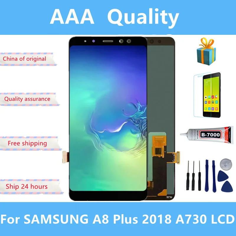 OLED High Quality For Samsung Galaxy A8+ 2018 A8Plus A730 LCD Display ...