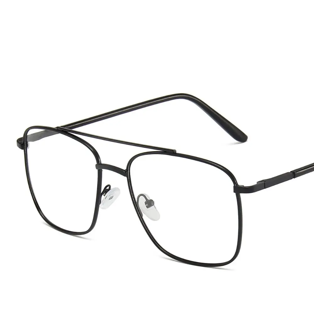Men's Clear Lens Blue Light Blocking Metal Frame Glasses