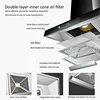 Wall Mount Smart Kitchen Cooktop Hood Cooktop Extractor Fan Hood Black 24 36 Inch Range Hood 3