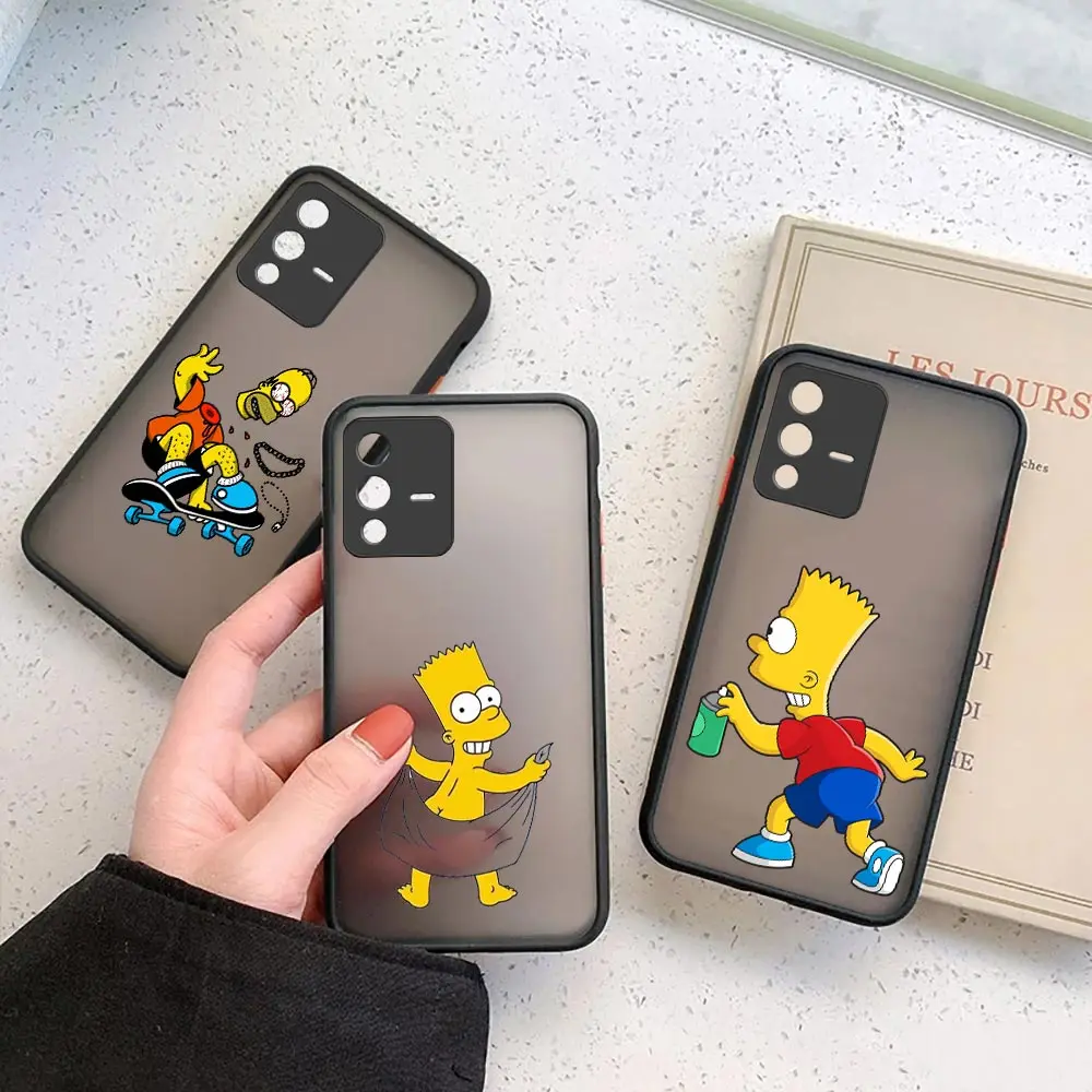 

Funny The S-Simpsons Anime Phone Case For VIVO X70 X60 X50 X30 V29 V25 V23E V23 V21 V21E V20 IQOO 7 5 NO05 PRO PLUS Matte Cover