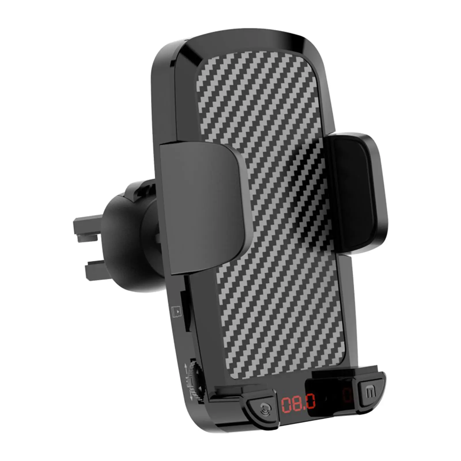 

Автомобильный держатель для телефона с поддержкой Bluetooth, U-диска, TF-карты, AUX вход, выход с микрофоном, шумоподавлением, FM Bluetooth передатчик