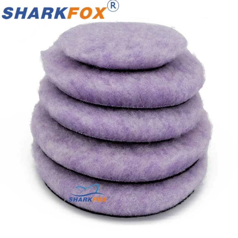 Sharkfox Purple Woolen Polishing Pad Car Paint Polishing Wool Pad For Waxing Polisher Use car polishing pad car polish pad wool polishing pad wool polishing head