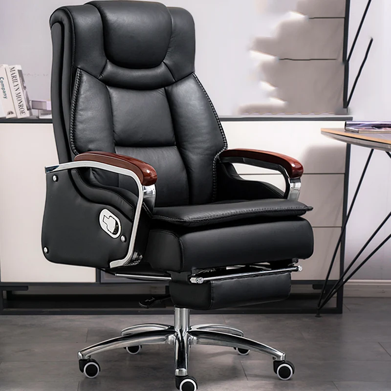 Barber Leather Office Chairs Swivel Ergonomic Schoolboy Nordic Office Chairs Gaming Study Silla Gamer Standing Furniture WW50OC