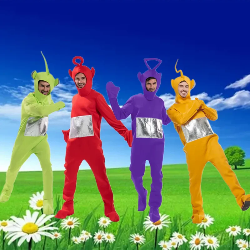 4 Colori Cosplay Per Adulti Divertente Tinky Winky Anime Dipsy Laa-Laa Po Costume Di Carnevale Vestiti