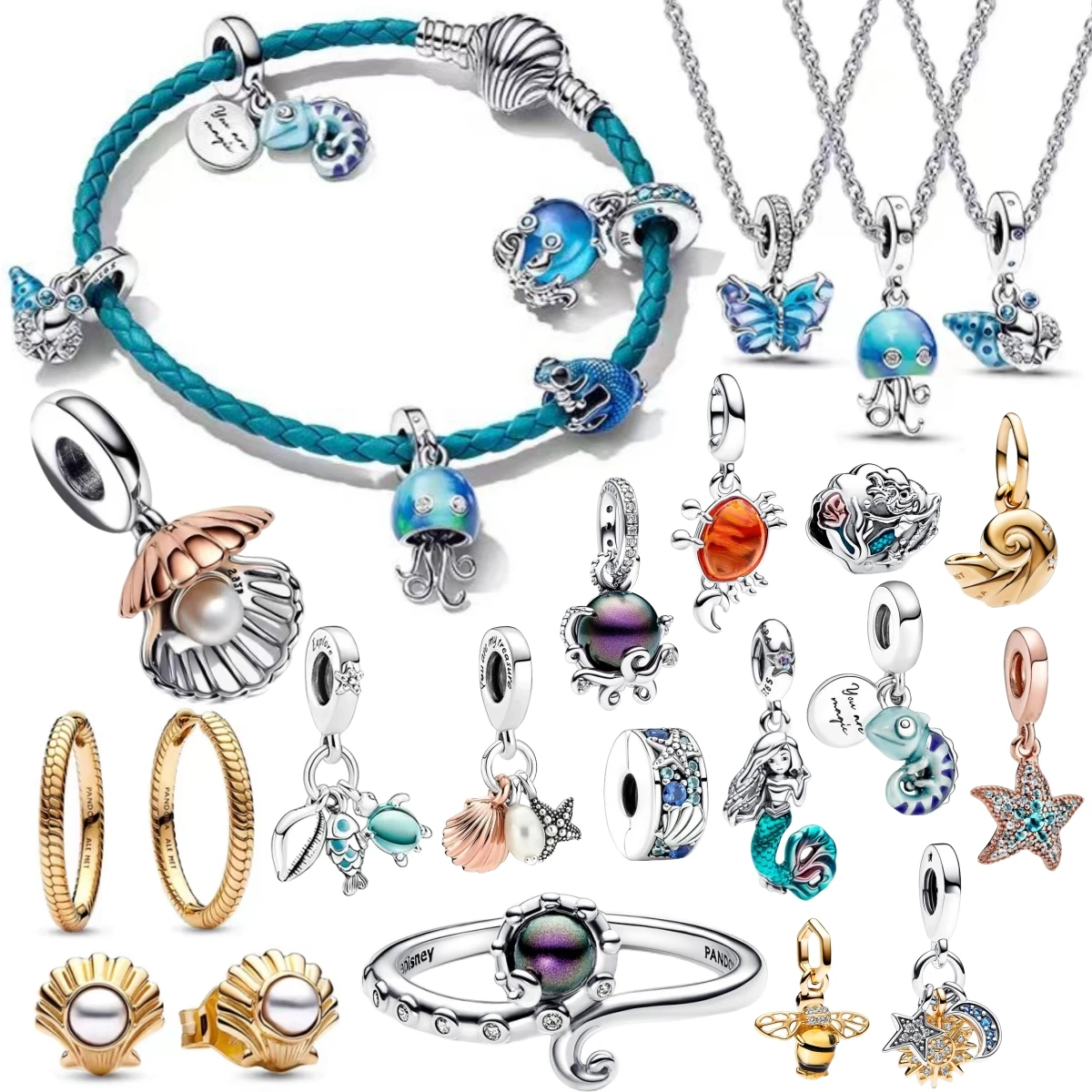 

Лидер продаж 2023, очаровательные женские ювелирные изделия, оригинальные ювелирные изделия Pandora DIY, серебряные бусины 925 пробы для рукоделия, роскошная вышивка br