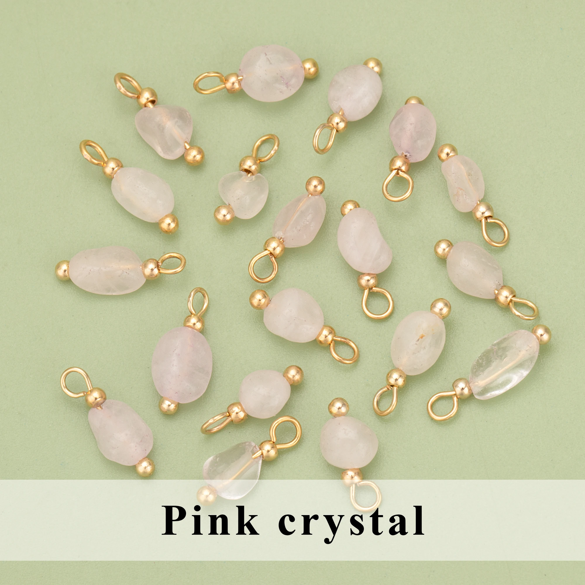 YEGUI C324S 18K Gold Plated Natural Stone DIY Charms & Pendants (20pcs) 3