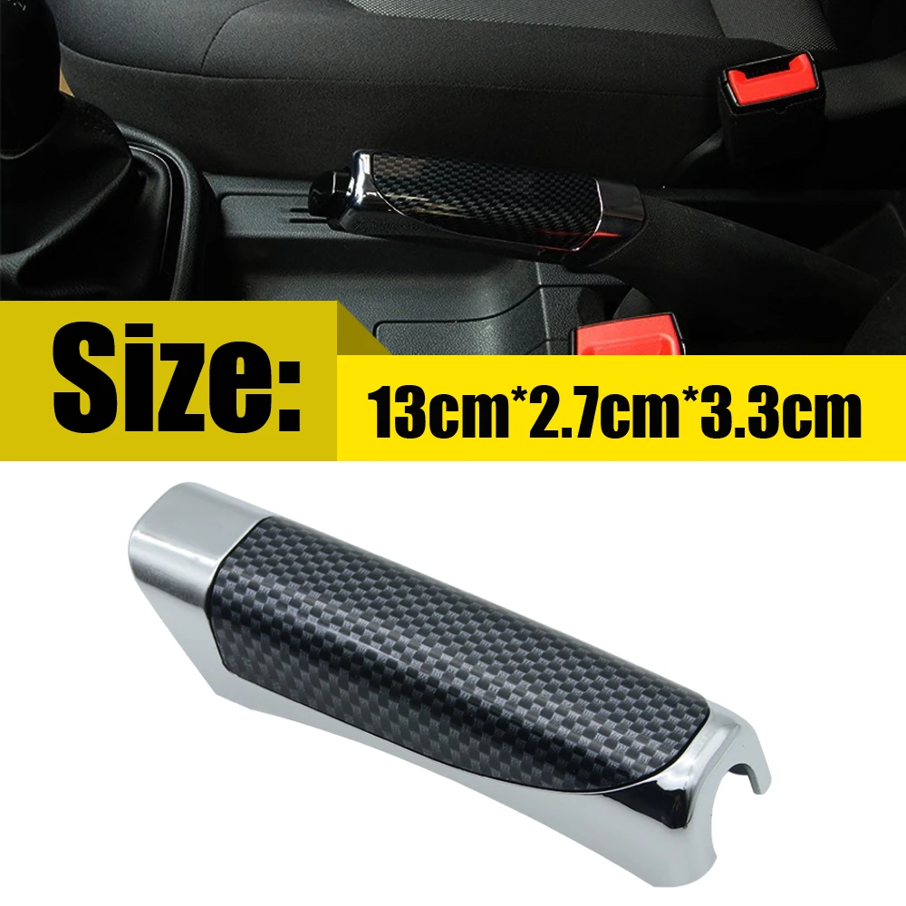 1pc Car Auto Vehicle Tuning Carbon Fiber Style Hand Brake Cover Protector Creative Interior Car Accessories Universal