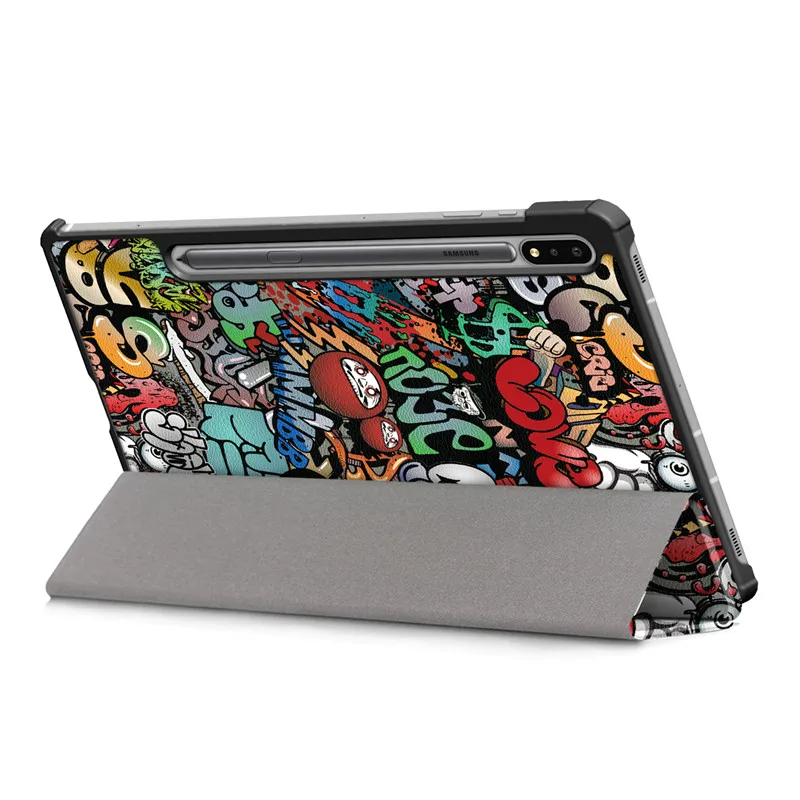 capa para samsung tab fe mais capa de moda pintado fold capa de couro para galaxy tab plus fe caso coque funda