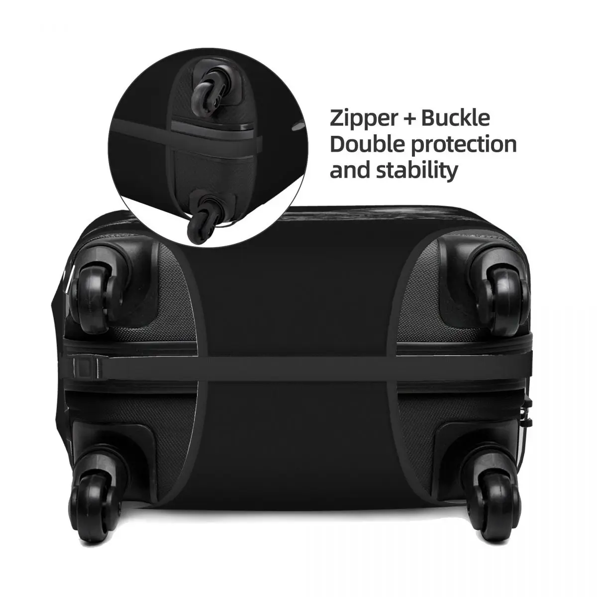 Frenchie Dog French Bulldog Travel Luggage Cover Dust Proof Suitcase Cover Protector Fit 18-32 Inch