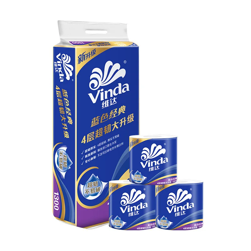 10 Rolls, 140g/180g/roll, Thickened With 4 Layers, Extractable Tissue Paper, Native Wood Pulp, Household Napkins, Toilet Paper
