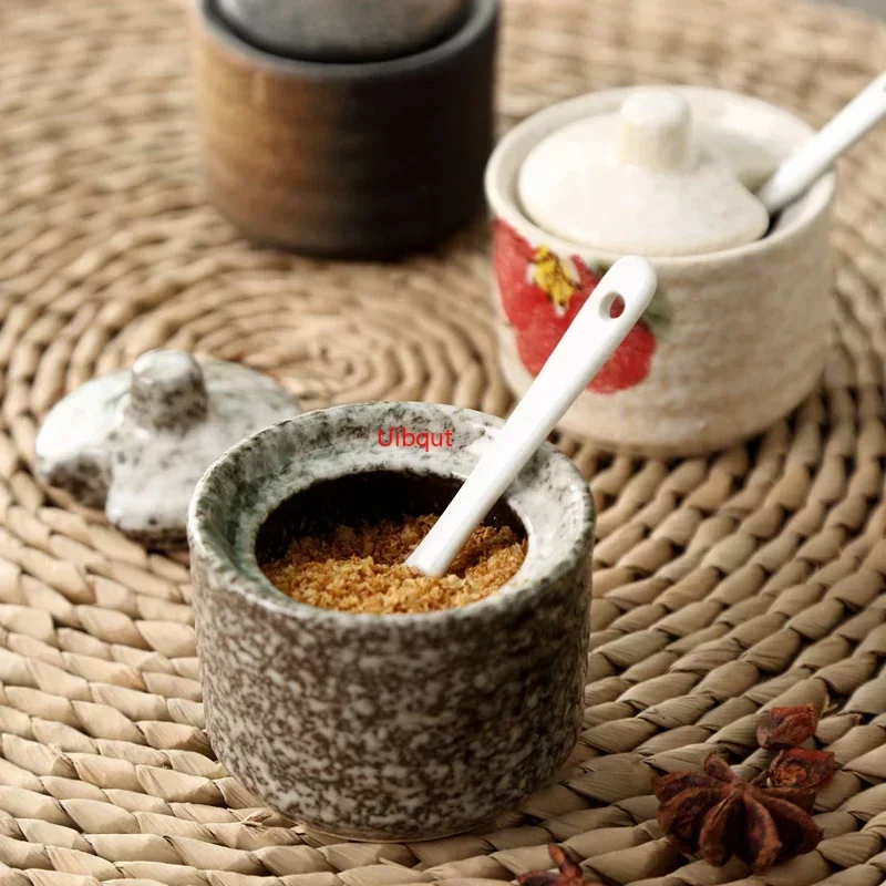 Japanese tank creative seasoning can ceramic seasoning tank kitchen ware storage bottles and jars bottle glass bottle jars ceramic storage jar spice storage box