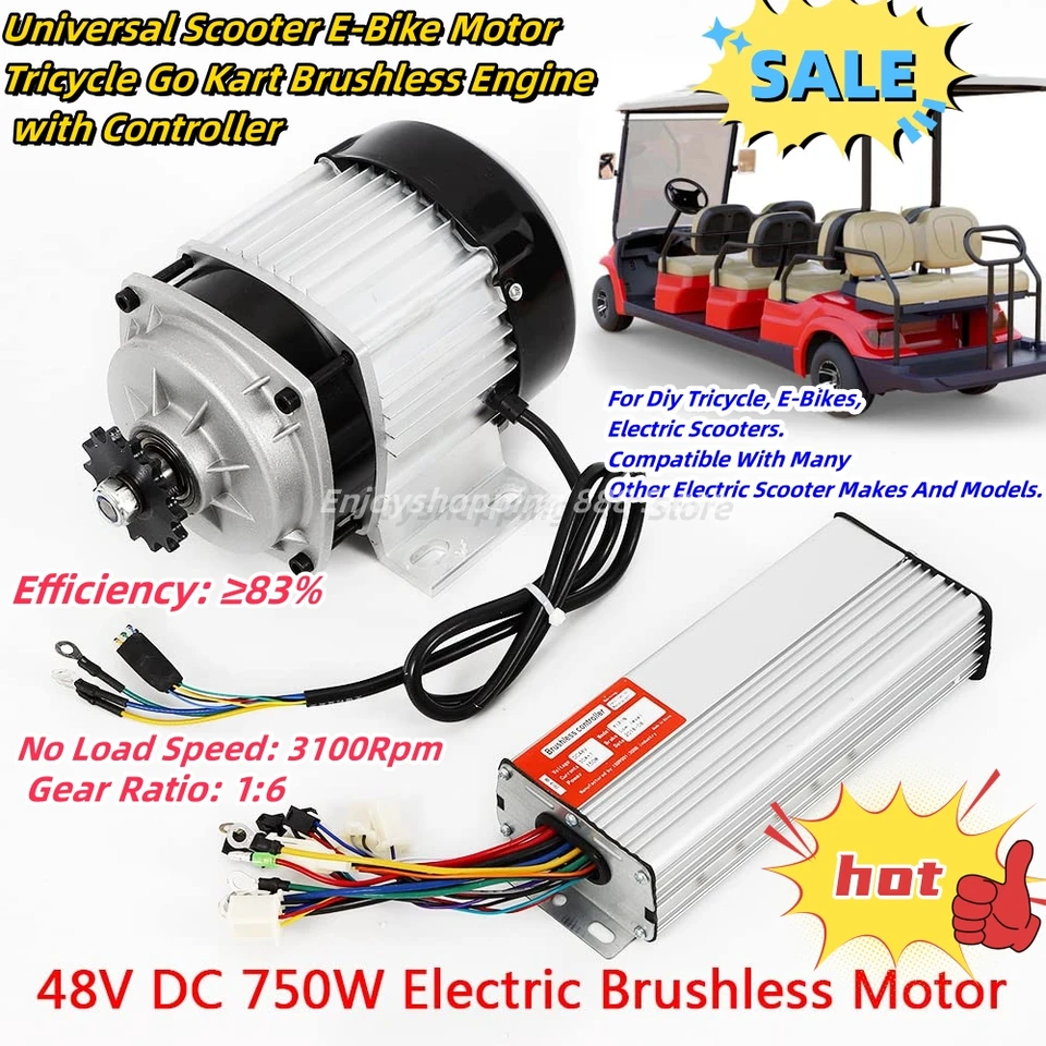 Bicycle Motor Kit 500 Watt Electric Tricycle Motor Electric