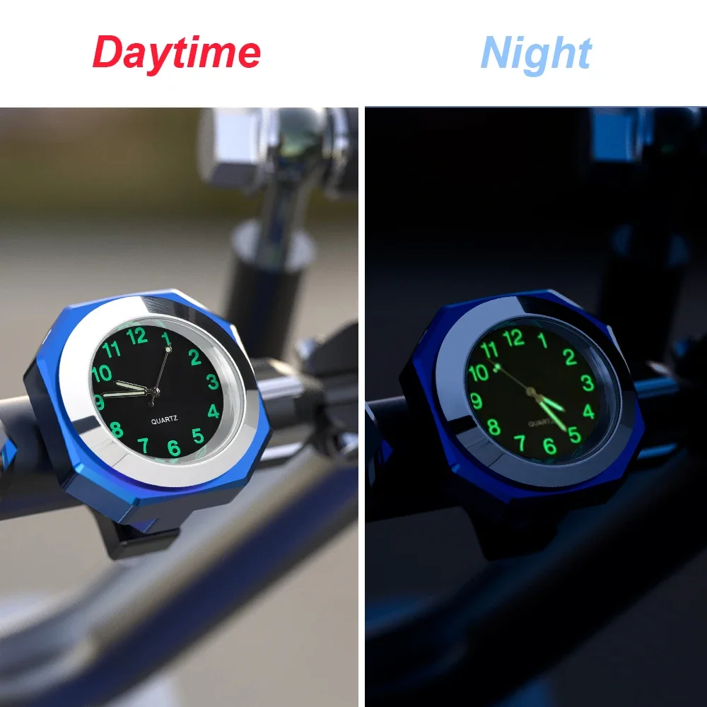 IPX7 Waterproof Aluminum Motorcycle Handlebar Clock