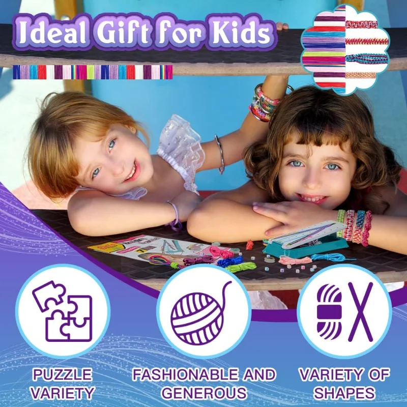 Bracelets Make Your Own Craft Set Children Friendship DIY Jewellery Craft Girls Friendship Bracelet Beads Colourful Bracelet Kit