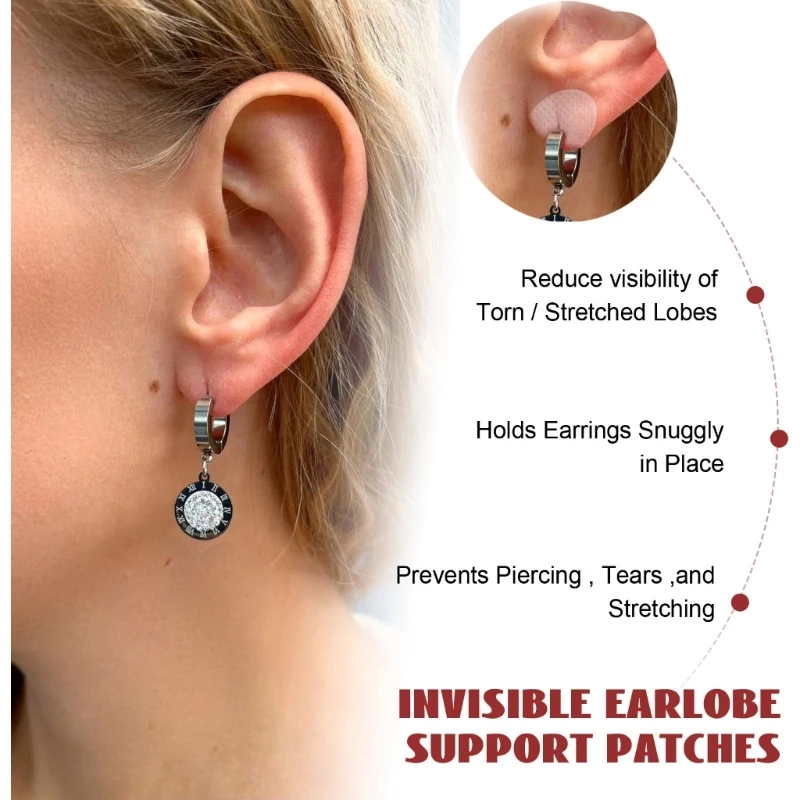 Ear Lobe Support Patches, Earring Stickers for Heavy Earrings, Stabilizers  Large Earrings Support Patches Earring Lift Patches for Prevent Long Time