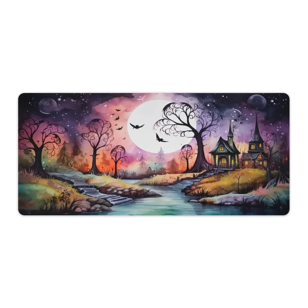 

Large Gaming Mouse Pad Table Desk Mat Big Mousepad Watercolor Halloween Gamer Carpet Keyboard Mouse Mats