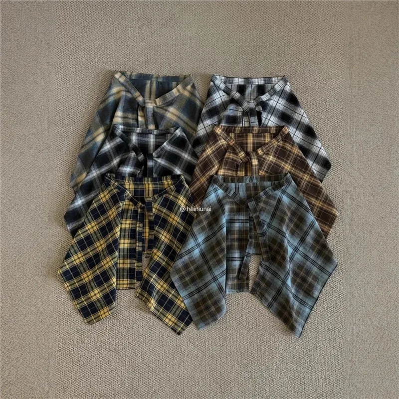 Women's Retro Plaid Butt Flap, Inner Layered Skirt Hem, Covers Hips Shirt Hem Extender, Versatile Match Sweaters Blouses Tops 1