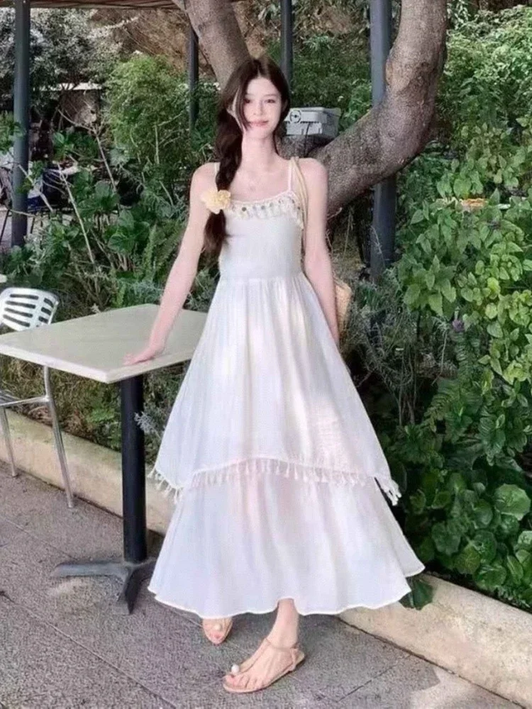 Cute Korean Long Dress Vintage Dress Maxi Korean Long Dress Korean