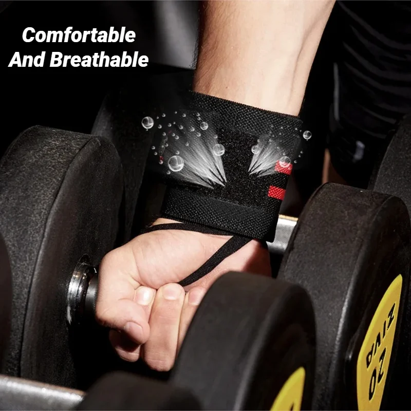 Weightlifting Straps Adjustable Compression Wrist Straps Elastic Wristband Fixers Powerlifting Bandages Fitness Bandage