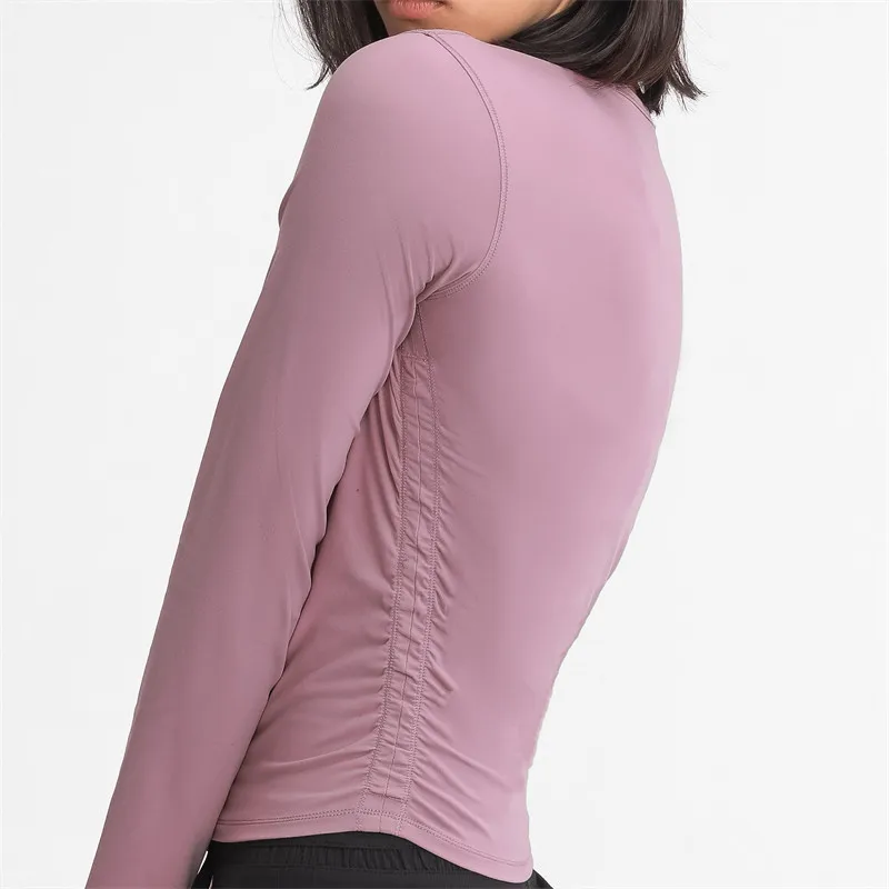 Nepoagym DREAMFLY Snug Fit Women Yoga Top Naked Feel Long Sleeve Running Athletic Shirt Stretchy Workout Tops