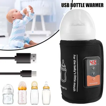 USB 전원 아기 병 워머, 따뜻한 우유 도구, 가열 온도 조절 가능, 휴대용 아기 병, 여행용 열 가방