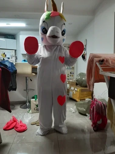 Cosplay Mascot Unicorn Horse Cartoon character costume Party Mascot Costume Advertising Show Costume Animal carnival Clothing 3