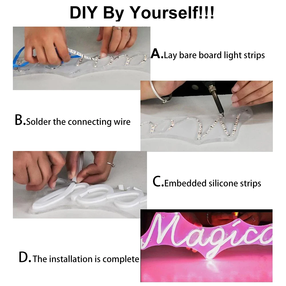 Réglette Néon Double 150 Cm Brico Dépôt Bande De Néon En Silicone Étanche Ip67, Ruban Led Séparé, Flexible Et  Pliable, Dc 12v, 6mm, 8mm, 12mm - AliExpress