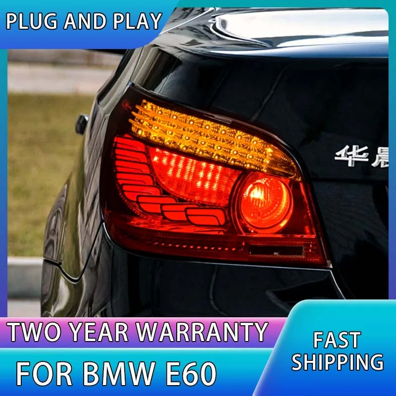

Автомобильный Стайлинг для BMW E60, задний фонарь 2003-2010 E60, задний фонарь BMW 5 серии, задний фонарь, тормоз, динамический сигнал поворота