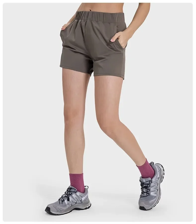 Lemon Mint Sense Water-cooled Quick-drying Breathable Outdoor Sports Running All-match Casual Three-point Shorts for Women