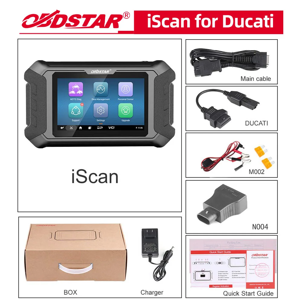 

OBDSTAR iScan for Ducati Motorcycle Diagnostic Scanner & Key Programmer Support Multi-languages Service Light Reset