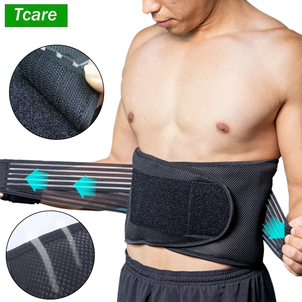 Tcare Sports Gym Back Support Adjustable Back Brace Lumbar Support Belt With Breathable Dual