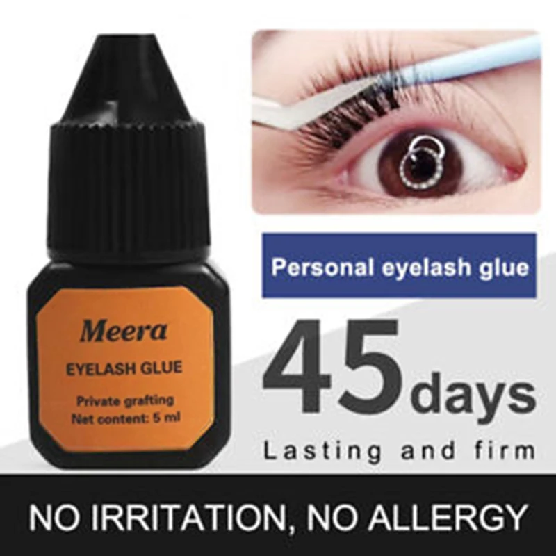 

Black Eyelashes Extension Glue 1second Dry Individual Eyelash Glue Plant Extract Mild For SemiPermanent DIY Lashes Glue Supplies